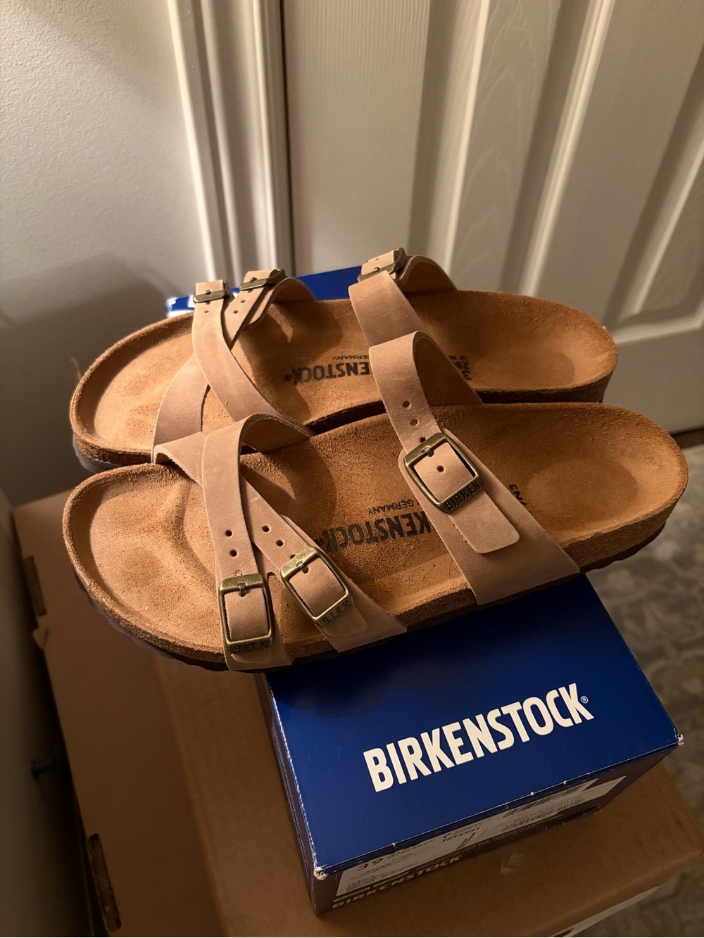 NEW IN BOX Birkenstock Franca - Tabacco Brown, Oiled Leather - 39 NARROW